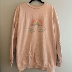 Heavy Manners Pink Rainbow Crewneck